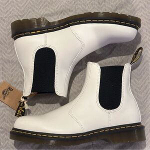 Dr. Martens White Chelsea Boots